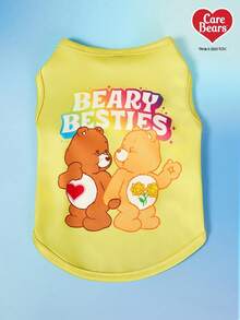 Care Bears X PETSIN PETSIN 1件彩色愛心熊卡通印花寵物背心，親膚透氣感，休閒夏季風格，適合小型貓狗通用，讓您的寵物整天保持涼爽可愛 - 彩色 - 查看 21