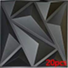 10/15/20/30/33/40/50 pièces Panneaux muraux décoratifs 3D design diamant, panneaux muraux texture brique 3D, décoration résistante aux flammes, 30cm X 30cm, blanc mat/noir, autocollants muraux de décoration intérieure DIY, convient pour la zone de réception, le studio de photographie et la décoration intérieure - noir - Voir 9