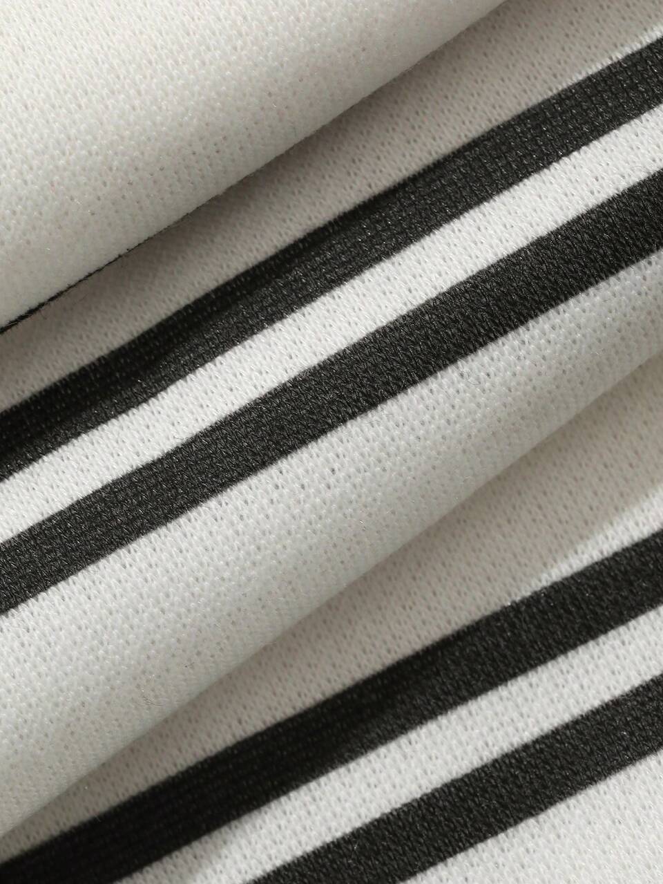 Girls (Big) Loose Striped Polo Collar Long Sleeve Autumn Sweatshirt Top + Fitted Leggings Children Autumn/Winter Set
