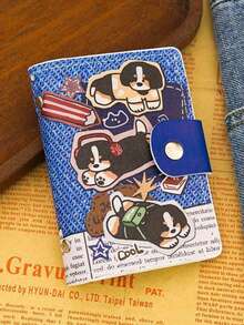 Joivida 1PC Mini Card Organizer, Lovely Credential Pouch With Multiple Slots Big Storage, Smooth PU Leather, Hand Drawn Animal Cartoon Print, Anti Demagnet Feature, Well-Liked Daily Essential, Ideal For Travel Study Work, Nice Festival Present - Multicolor - View 7