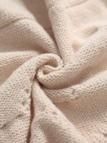 GlowEve CURVE Cardigan Kasual Serbaguna untuk Wanita Ukuran Plus dengan Motif Patchwork Jala, Cocok untuk Aktivitas Sehari-hari - Aprikot - View 6