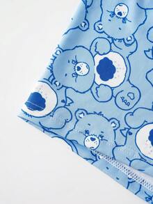 SHEIN X Care Bears 男士字母腰帶休閒四角內褲 - 藍色 - 查看 5