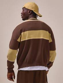 Musero Contrast Crew Neck Knit Jumper Ribbed Hem And Sleeve Spring Summer Essentials - Multicolor - View 4