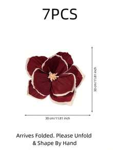 Haus Hana 7pcs 30cm Lightweight Crepe Paper Flower Wall Decor, 3D Wrinkled Paper Floral Backdrop Set, Romantic Large Artificial Flower Decorations For Wedding, Bridal Shower, Birthday Party, Living Room, Photo Booth & DIY Home Decor - View 11