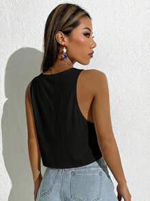 SHEIN EZwear 2件組 95%棉 U領女款背心上衣 - 彩色 - 查看 5
