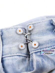 Fixed Button, Waist Button, Needle-Free Button, Suitable For Pants, Sewing-Free Button Telescopic Waist Expansion Button, Detachable Button, Waist Jeans Button Adjustment Button. - multicolor - View 1