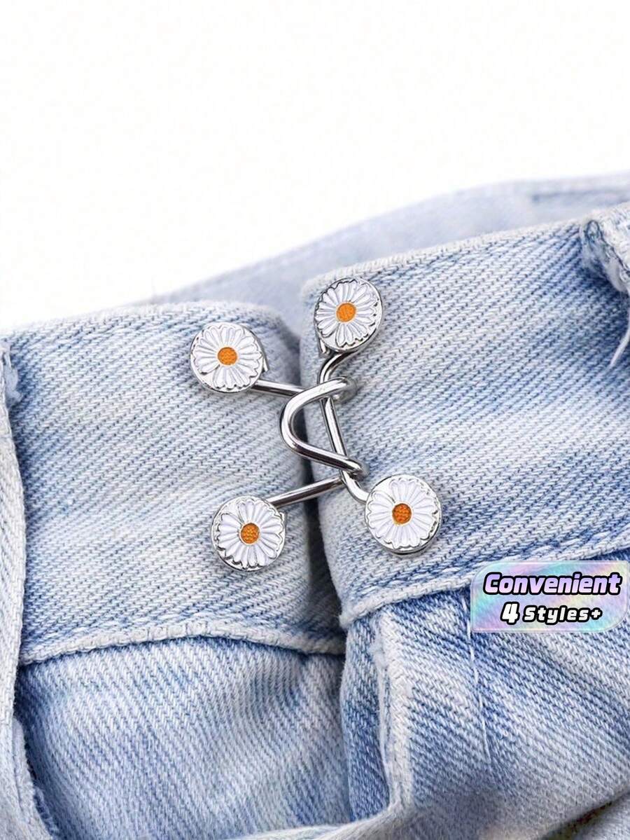 Fixed Button, Waist Button, Needle-Free Button, Suitable For Pants, Sewing-Free Button Telescopic Waist Expansion Button, Detachable Button, Waist Jeans Button Adjustment Button. - multicolor - View 1