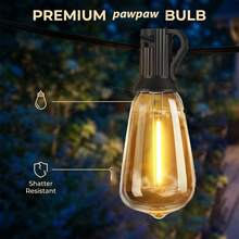 LED Solar String Light IP65 Waterproof Outdoor Christmas Decoration Bulb, Retro Holiday Wreath, Suitable For Courtyard, Camping, Holiday, Wedding And Party Decoration Light String. - Yellow - View 9