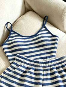 Resyla Women's Cami Top And Drawstring Waist Shorts Casual 2-Piece Set - Multicolor - View 6