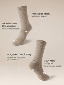 GLOWMODE 3 Pairs Make A Move Grip Scrunch Crew Socks - Multicolor - View 5