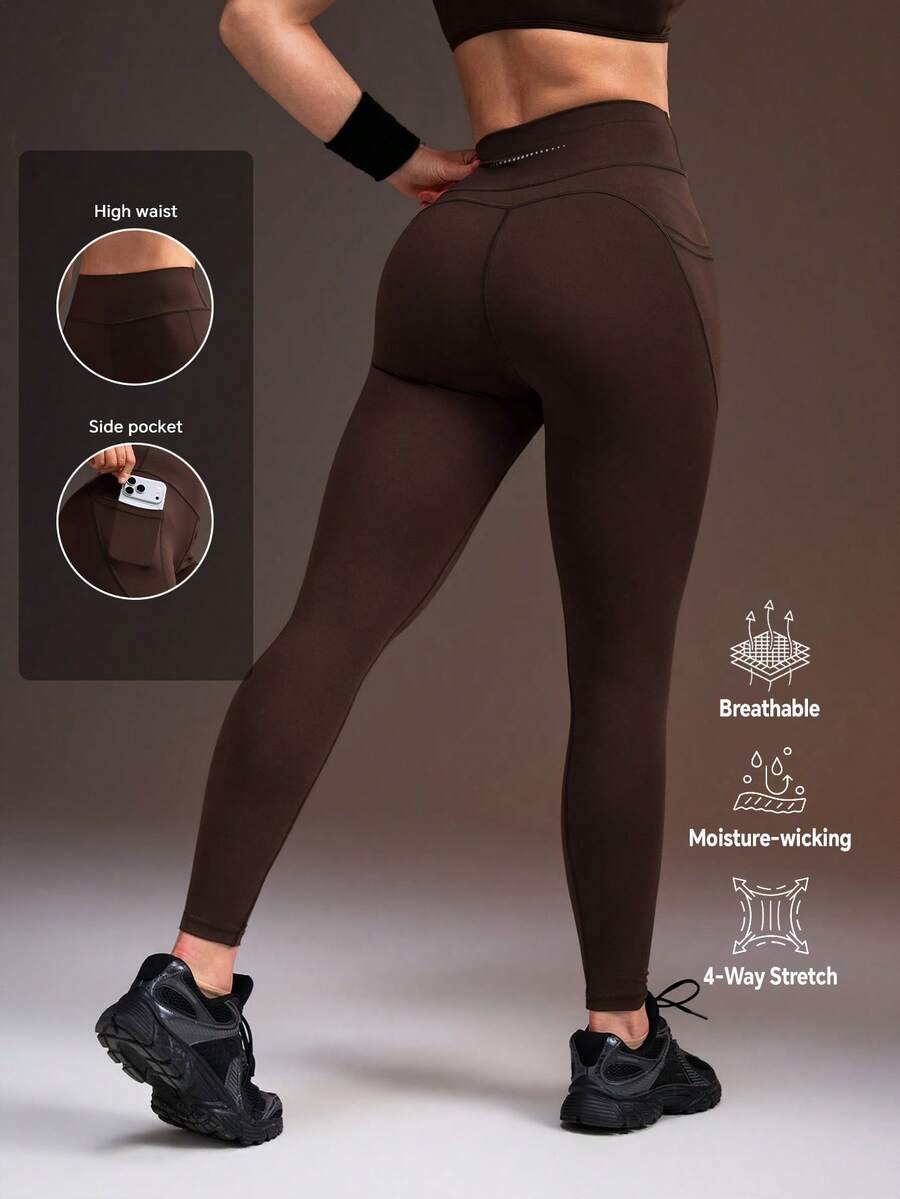 Powerista 純色高腰無縫運動緊身褲