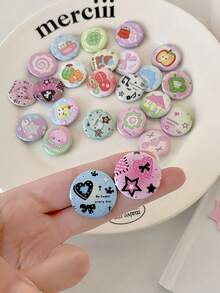 Zazumi 6 Buah Lencana Bergambar Kartun Lucu, Dengan Aksesori Peniti, Pin Kerah Bulat, Dekorasi Tas dan Buku Catatan untuk Pengguna Muda, Aksesori Tas Penting, Pin Dekoratif Koleksi yang Wajib Dimiliki - Beraneka warna - View 8