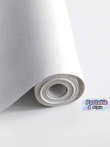 1 Roll Of Putty White Wallpaper, Made Of PVC Waterproof And Moisture-Proof Material That Closely Matches Wall Colors, Ideal For Wall Renovation And Decoration In Living Rooms And Bedrooms - multicolor - View 1