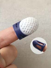 1/2/4PCS Silicone Anti Slip Grip Soft Comfortable Flexible Durable Ergonomic Reusable Washable Needle Protection Thimble Covers Finger Protectors For Cross Stitch Embroidery Sewing DIY Hand Stitching Quilting Craft Sewing Tools - multicolor - View 5