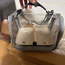 Parrot Carrier, Breathable Pigeon/Lizard/Hamster Portable Cage, Transparent Full-View Bird Carrier, Small Pet Supplies - Grey - View 6