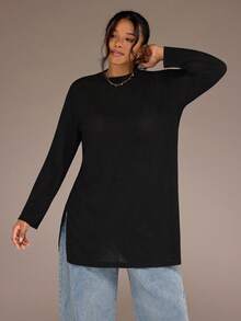 Freevana Women's Retro Black Sheer Long Sleeve Mock Neck Tunic Pullover Casual Blouse Tops Layering Blouse Autumn Formal Going Out - Black - View 3