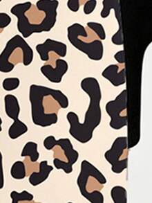 3pcs/Set Celana Pendek Sepeda Anak Perempuan Musim Semi/Panas/Gugur Kasual Modis Motif Leopard & Warna Polos, Nyaman untuk Dipakai Sehari-hari - MultiWarna - View 4