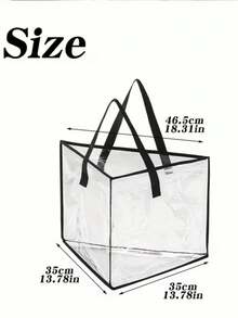 Haus Hana Triangle Hanging Closet Organizer Storage Bag Large Capacity Multi Compartments With Handle Space Saving Wardrobe Hanger Rack For Clothes Shoes Blankets - Clear - View 4