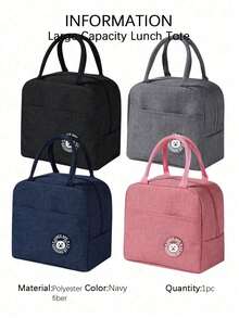 Bear Label Insulated Thermal Bag Large Capacity Reusable Lunch Tote With Waterproof Portable Design Leakproof Cooler Bag For Office Work Commute Gym Outdoor Picnic Adventure Travel Bento Container Carrier Temperature Control Freshness Premium Quality - Multicolor - View 15