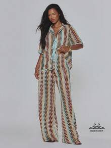 MUSERA Women Two-Piece Outfits Lounge Vacation Beige Summer Boho - Multicolor - View 1