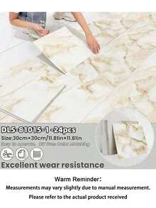 12/24PCS Matte Self-Adhesive Vinyl Marble Floor Tiles,Thickened Wear-Resistant,Easy Installation, Suitable For Bedroom,Living Room,Shopping Mall,Office Building,Modern Floor Sticker,Anti-Slip Floor Sticker,PVC Self-Adhesive Wall Sticker - multicolor - View 18