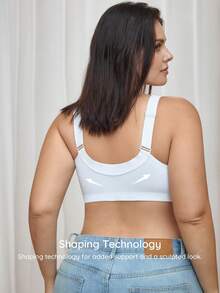 Bralution Plus Size Women's Lace Casual Everyday Bra - White - View 2