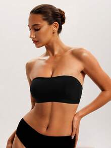 Barelissa 1 buah Bra Bandeau Kasual Tanpa Tali - Hitam - View 5