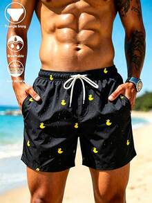 CoralVoy Celana Pendek Pantai Pria, Cocok untuk Musim Panas, Celana Renang Pria, Celana Renang Pria, Baju Renang Pria, Hawaii, Liburan - Hitam - View 3