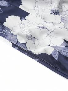 Irokai 日式傳統和服卡其色底牡丹花紋女款改良兩件式浴衣套裝 - 藍色 - 查看 8