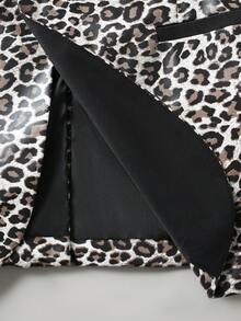 Manfinity AFTRDRK Men's Long-Sleeve Leopard Print Luxury Party Evening Suit Tailcoat Jacket For Banquets - Multicolor - View 7