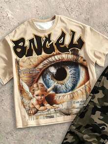 Kids Tween Boy Crew Neck T-Shirt And Flare Pants Casual 2-Piece Set, Suitable For Summer, Classic Cool Street Graphic Print, Y2K Pattern - Multicolor - View 3