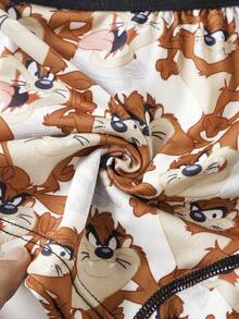 LOONEY TUNES X SHEIN Quần boxer nam thiếu nhi in hoạt hình dễ thương thời trang - trắng - Xem 6