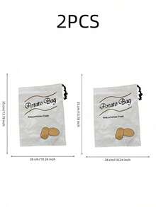Haus Hana 1/2pcs 26x35cm Portable Canvas Vegetable Storage Bag, Drawstring Potato Onion Pepper Print Produce Organizer With Non-Woven Lining, Simple Farmhouse Pantry Sack For Kitchen, Home, Camping, Grocery, Daily Use & Gift - View 17