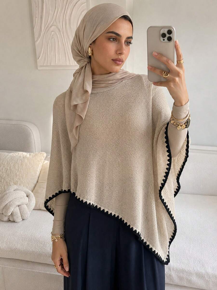 Solavon Sweater Kasual Wanita dengan Motif Blok Warna untuk Pemakaian Sehari-hari - MultiWarna - View 1