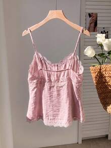 Comfortcana 女款素色休閒百搭日常穿著襯衫 - 粉色 - 查看 2