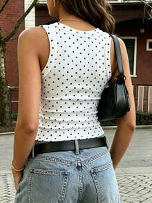Rovax Fitted Regular V-Neck Camisole Top - White - View 2