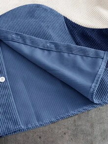 AXEPEAK Camisa versátil de manga corta con botones simples y bordado de color contrastante para hombre - Multicolor - Ver 7