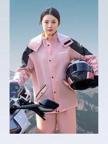 SHEIN Unisex Adult Separate Rain Jacket & Pants Set, Full Body Heavy Rainproof Motorcycle Riding Rain Suit With Adjustable Hood, Full Coverage Waterproof Rain Gear For Work, Travel & Outdoor Activities - Men's and women's styles - View 15