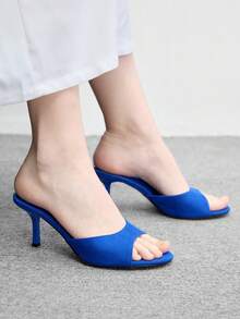 CUCCOO BIZCHIC 女款時尚鞋 多功能高跟涼鞋 婚禮優雅百搭 商務休閒 PU 布面涼鞋 中號 - 寶藍色 - 查看 2
