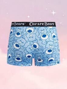SHEIN X Care Bears 男士字母腰帶休閒四角內褲 - 藍色 - 查看 2