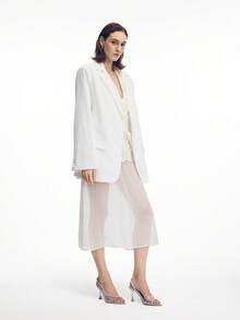 CUCCOO SZL 尖頭水鑽後綁帶高跟涼鞋，透明細帶宴會細跟女鞋 - 銀色 - 查看 6