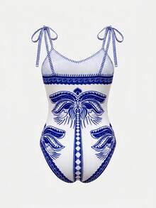 Swim Oasis 26SS 春夏度假風 魚紋波希米亞風 一件式泳衣附短褲 2件套 - 彩色 - 查看 6