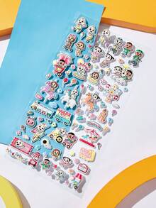 CoComelon X SHEIN Cute Graffiti Sticker, Suitable For Decorating Notebooks, Phone Cases, Suitcases, Etc - Rectangle - View 3