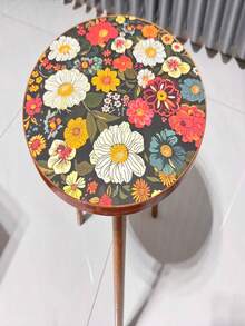 1pc Mandarin Pattern Round Side Table Nordic Style Nightstand Sofa Corner Table For Living Room Bedroom Home Furnishing Decor Supplies - Multicolor - View 6
