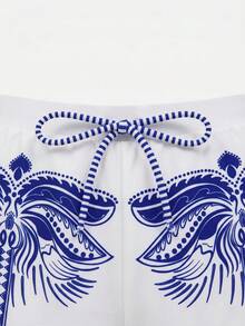 Swim Oasis 26SS 春夏度假風 魚紋波希米亞風 一件式泳衣附短褲 2件套 - 彩色 - 查看 5