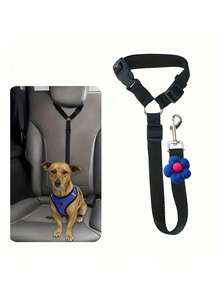 1 Adorable Pet Car Safety Belt Leash, Creative Heart-Shaped Dog/Cat Vehicle Safety Rope Strap, Pet Accessories. - Multicolor - View 2