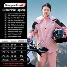 SHEIN Unisex Adult Separate Rain Jacket & Pants Set, Full Body Heavy Rainproof Motorcycle Riding Rain Suit With Adjustable Hood, Full Coverage Waterproof Rain Gear For Work, Travel & Outdoor Activities - Men's and women's styles - View 20