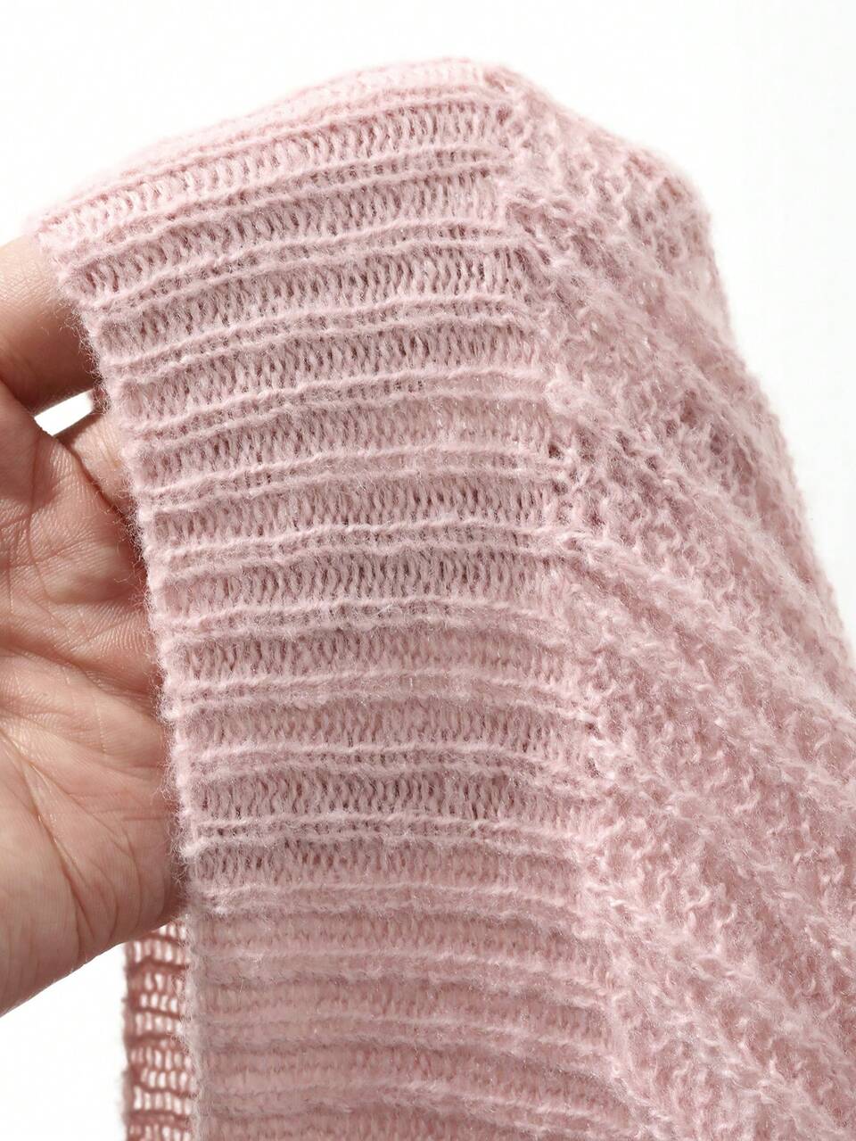 Women's Solid Color Loose Round Neck Long Sleeve Casual Vacation Spring Autumn Knit Sweater
