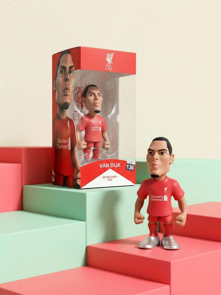 Minix Collectible Figurines 2026 World Cup Gift Minix Van Dijk Figure Liverpool PVC Collectible Netherlands Soccer Star Great For Football Fans & Memorabilia - Red - View 1