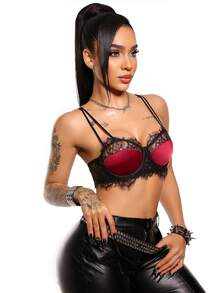 AltBold 1 buah Bra Patchwork Renda Seksi Wanita - MultiWarna - View 5